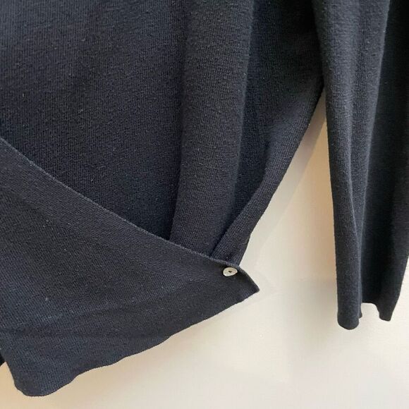 Habitat Clothes To Live In Cardigan Wrap Sweater Womens L Black Long Sleeve - Picture 4 of 12